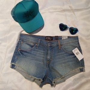 NWT Fox Denim shorts size 7